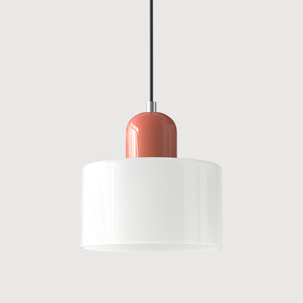Bauhaus Coloured Glass Pendant Light for Soft Ambient Lighting