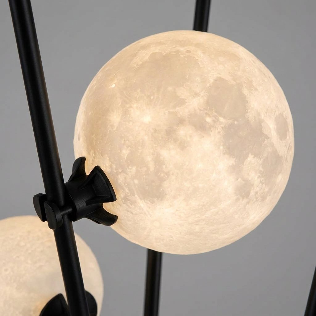 Orblyne Moon Tripod Floor And Table Lamp With 3D Globe Shades