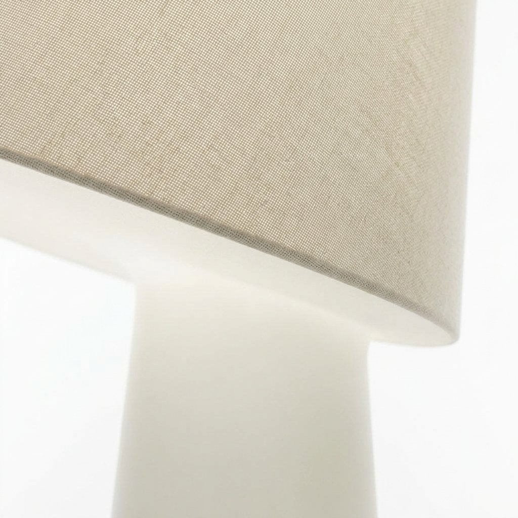 Lumivex Nordic Column LED Fabric Floor Lamp with Tilted Shade