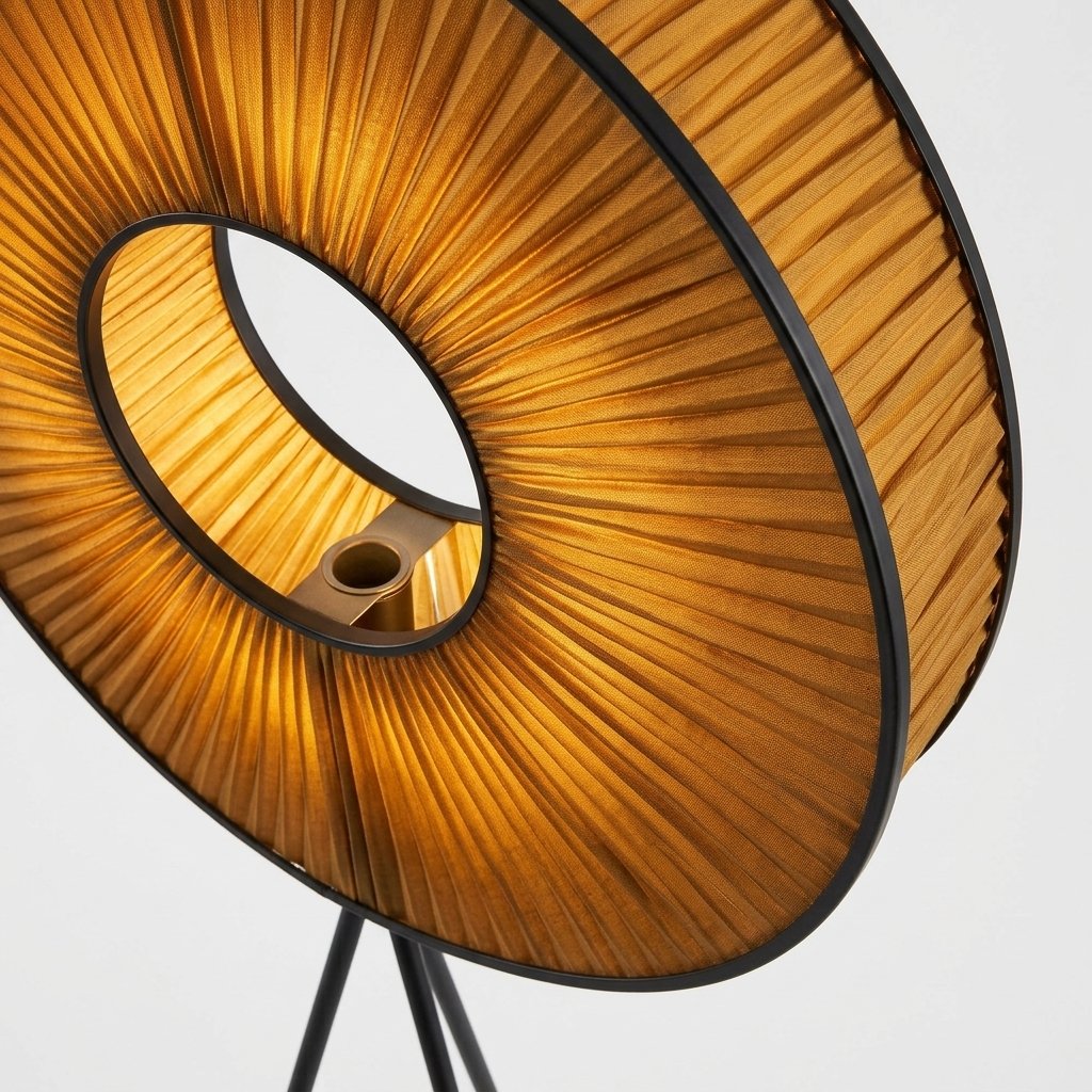 Oriven Fori Pleated Tripod Floor Lamp With Selectable LED Color Temperature