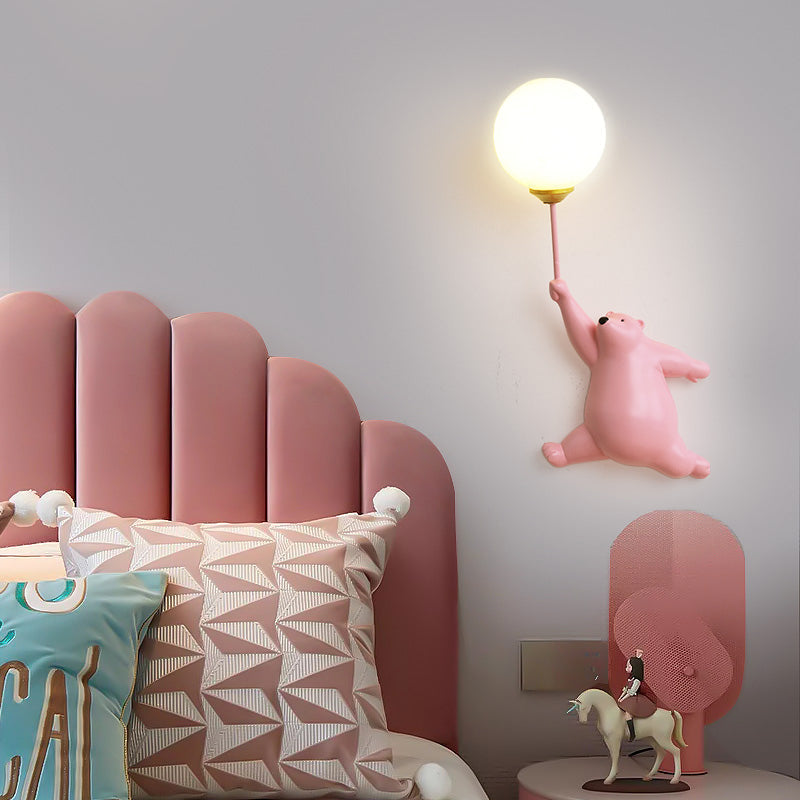 Bear Balloon Wall Lamp for Kids Room Decorative Wall Lighting