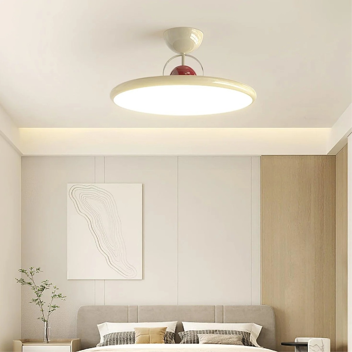 Retro Glass Flush Mount Ceiling Light for Hallway and Bedroom