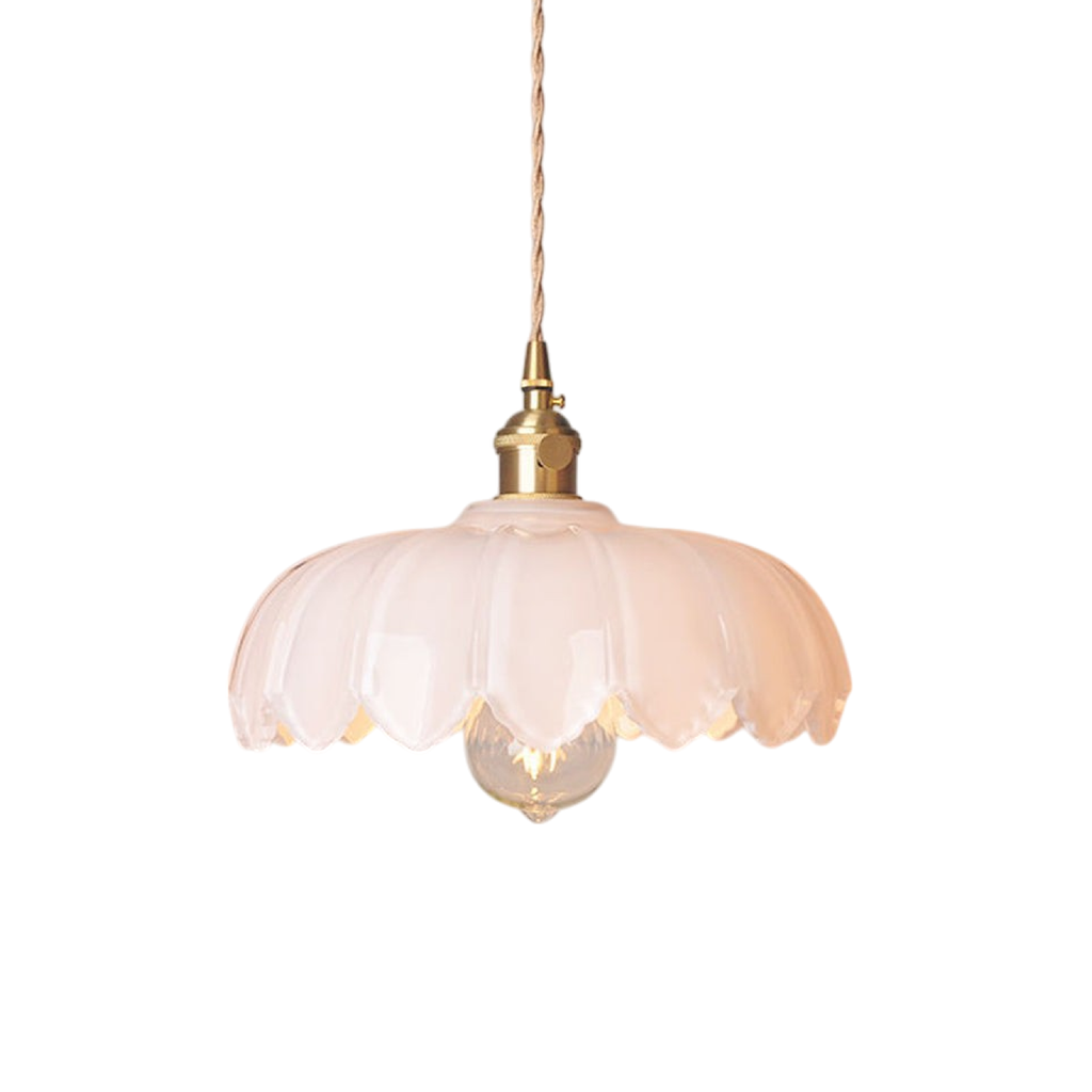 Retro Blossom Glass Ceiling Pendant Light for Ambient Illumination