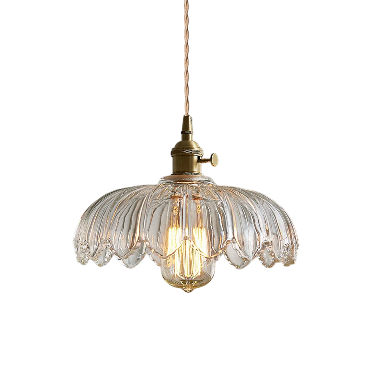 Retro Blossom Glass Ceiling Pendant Light for Ambient Illumination