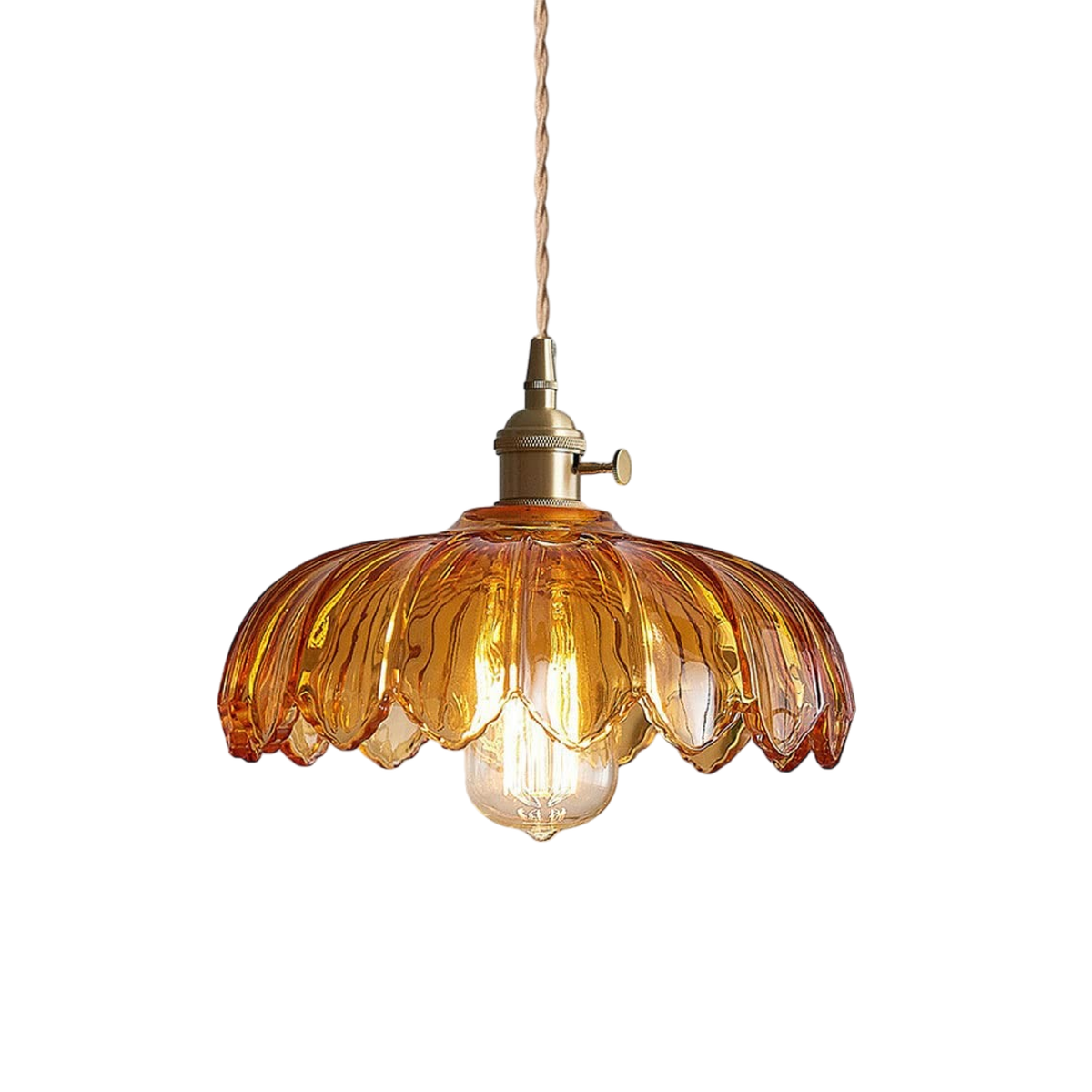 Retro Blossom Glass Ceiling Pendant Light for Ambient Illumination