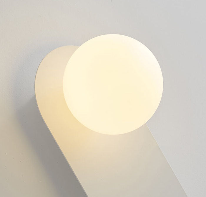 Minimalist Nordic Wall Sconce with Globe Shade for Soft Bedroom Lighting