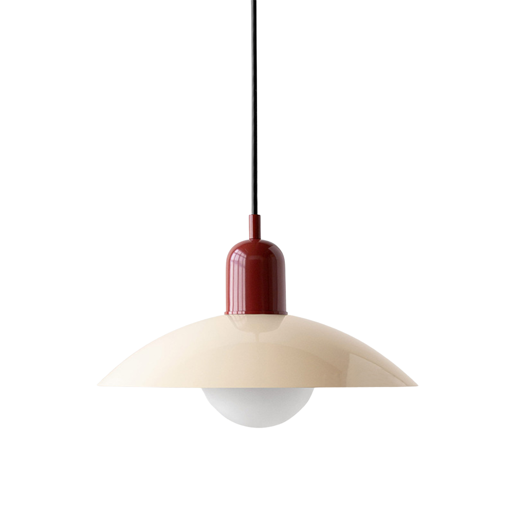 Curved Metal Shade Pendant Ceiling Light for Even Room Lighting