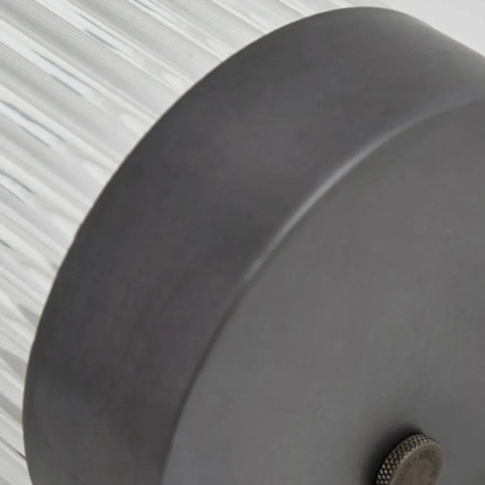 Modern Semi Cylinder Outdoor Wall Sconce Light With Metal Frame And Glass Shade