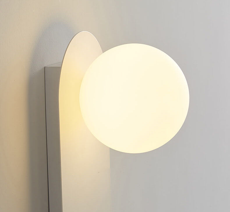 Minimalist Nordic Wall Sconce with Globe Shade for Soft Bedroom Lighting