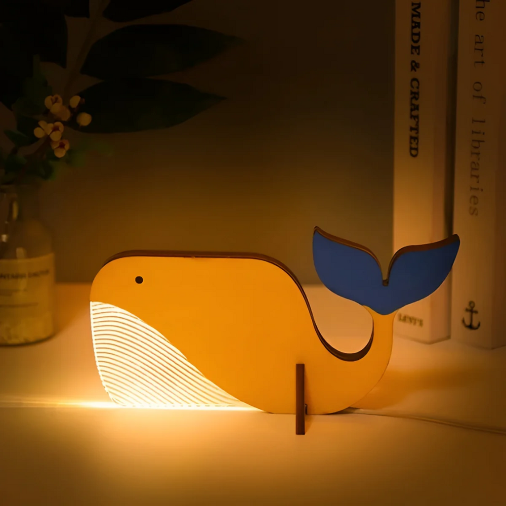 Nordic Wooden Animal LED Table Lamp for Ambient Lighting