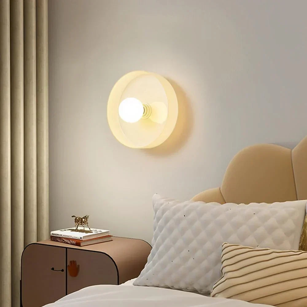 Olive Glass Disc Ceiling And Wall Light With Central Globe