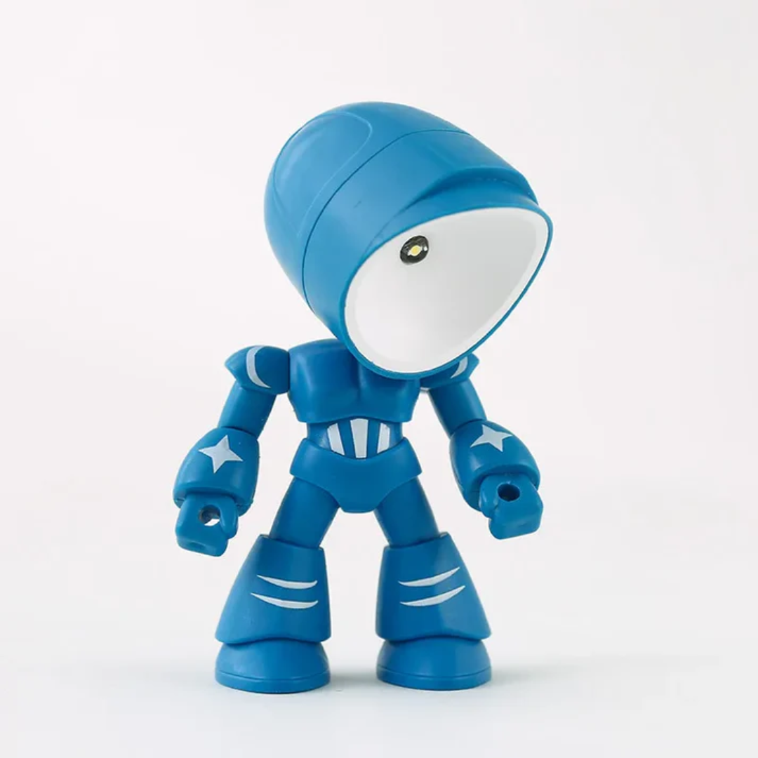 Robot Figure LED Table Lamp with Adjustable Head and Warm Light