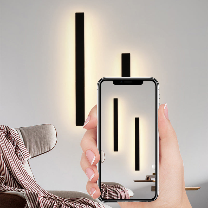 Architectural Vertical LED Wall Light Black Indoor Outdoor Lighting