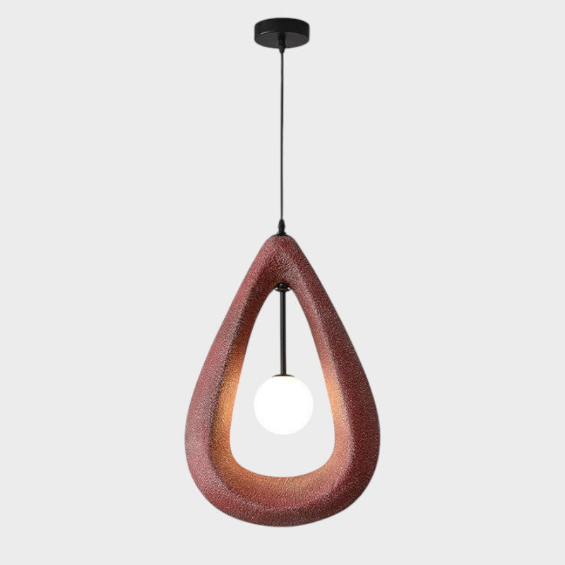 Japandi Oval Pendant Light Metal And Acrylic Ambient Ceiling Lamp