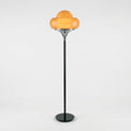 Velouri Airo Mid Century Glass Floor Lamp With Opal Globe Shade