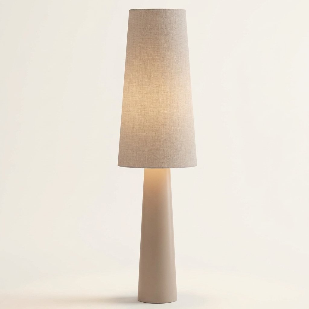 Sivor Wabi Sabi Fabric Floor Lamp With Warm LED Lighting
