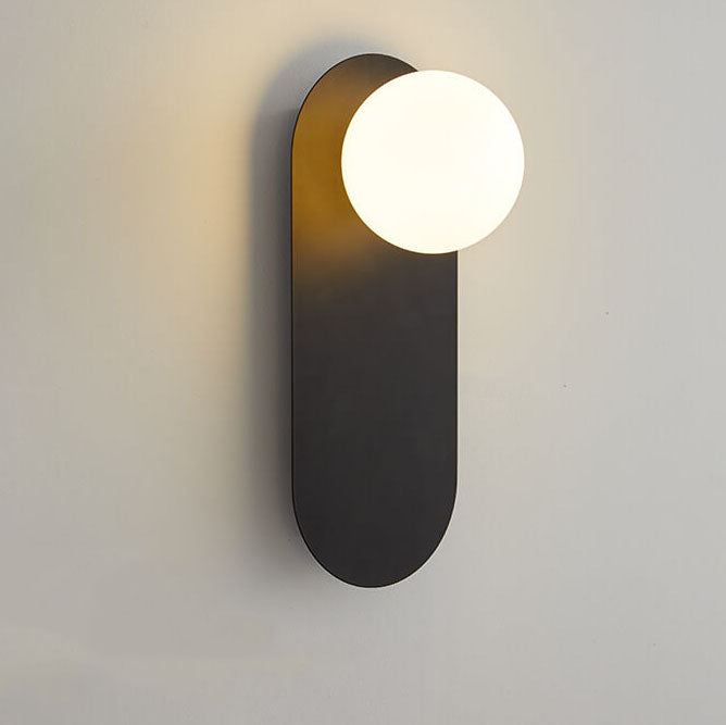 Minimalist Nordic Wall Sconce with Globe Shade for Soft Bedroom Lighting