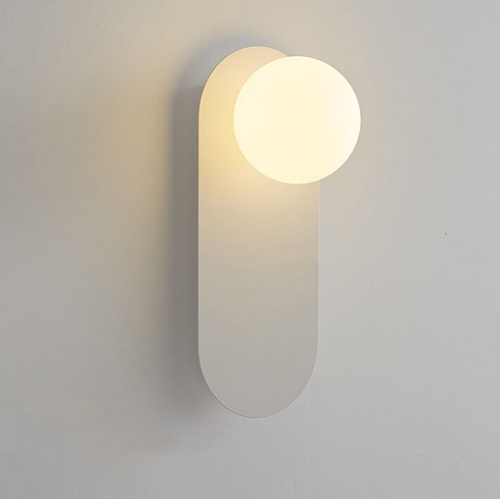 Minimalist Nordic Wall Sconce with Globe Shade for Soft Bedroom Lighting