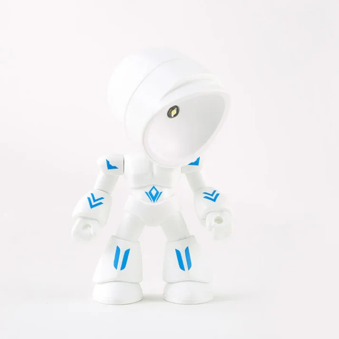 Robot Figure LED Table Lamp with Adjustable Head and Warm Light