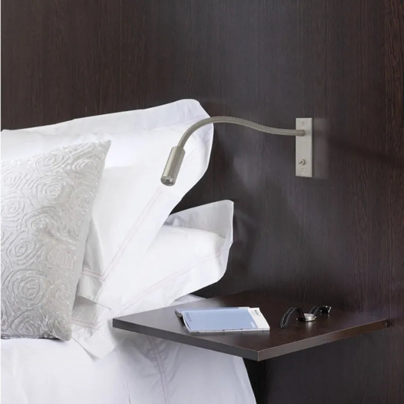 Adjustable LED Wall Reading Light With Flexible Bedside Spotlight Lamp