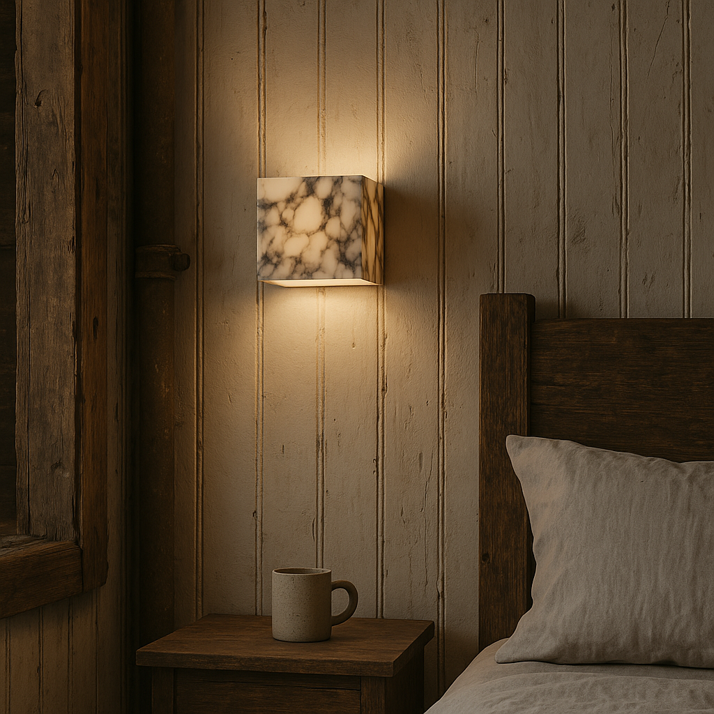 Marble Cube Wall Light for Hallway Bedroom and Living Room Lighting