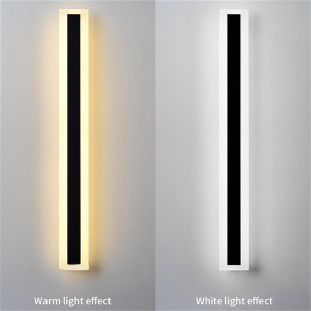 Architectural Vertical LED Wall Light Black Indoor Outdoor Lighting