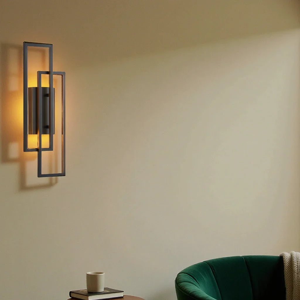 Wall Mounted LED Up And Down Light With Double Rectangle Frame