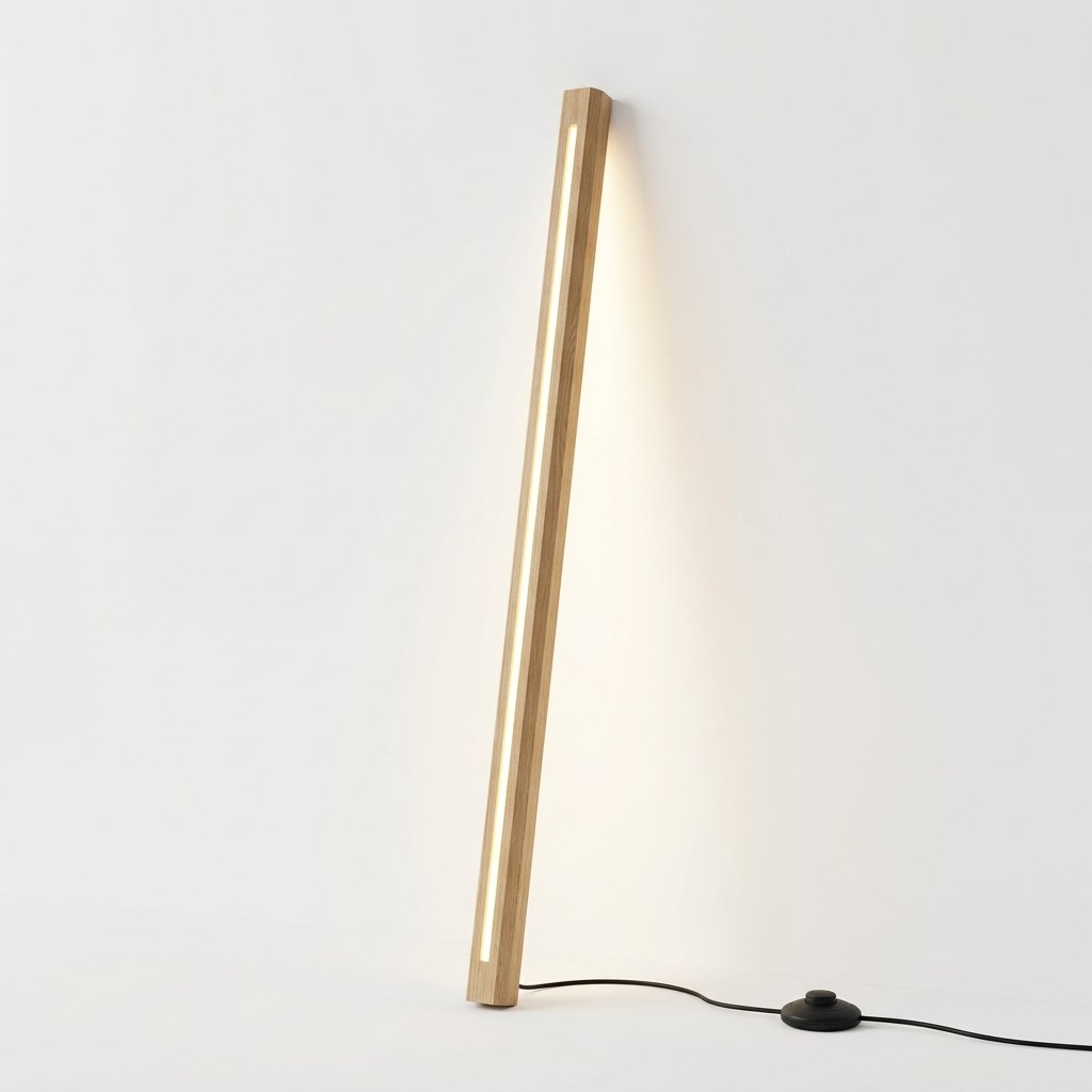Rora Linear Stick Wood LED Floor Lamp for Ambient Lighting