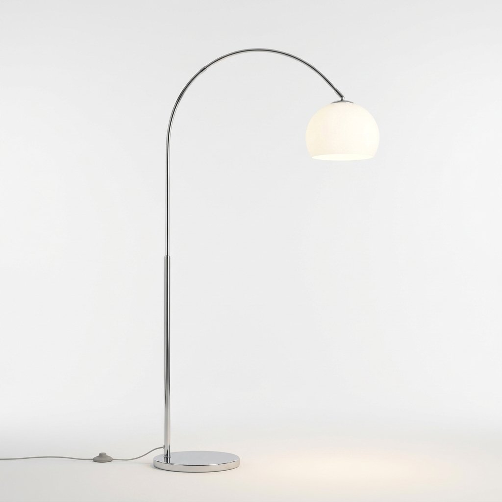 Arcvelle Arc Floor Lamp With Dome Shade And Marble Base For Ambient Lighting