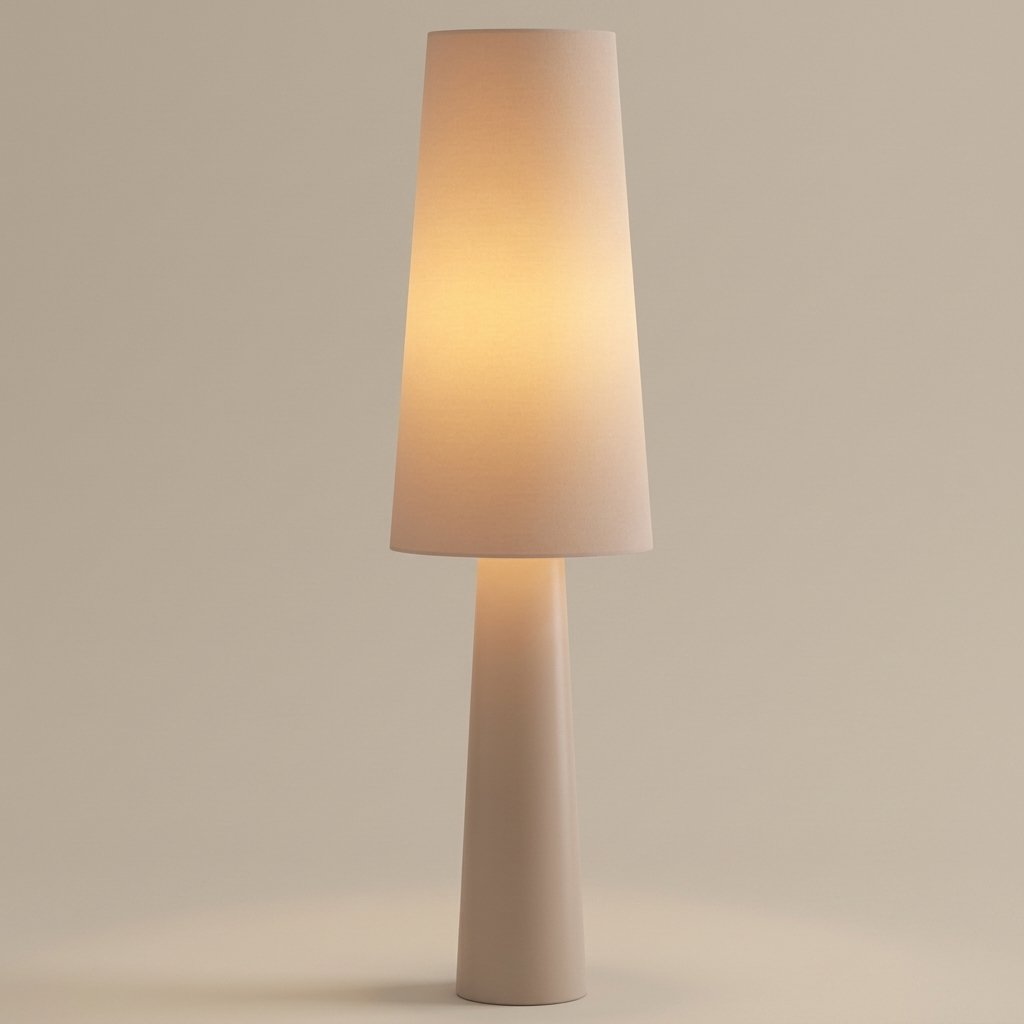 Sivor Wabi Sabi Fabric Floor Lamp With Warm LED Lighting