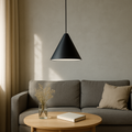Modern Black Cone Pendant Lamp For Downward Focused Lighting