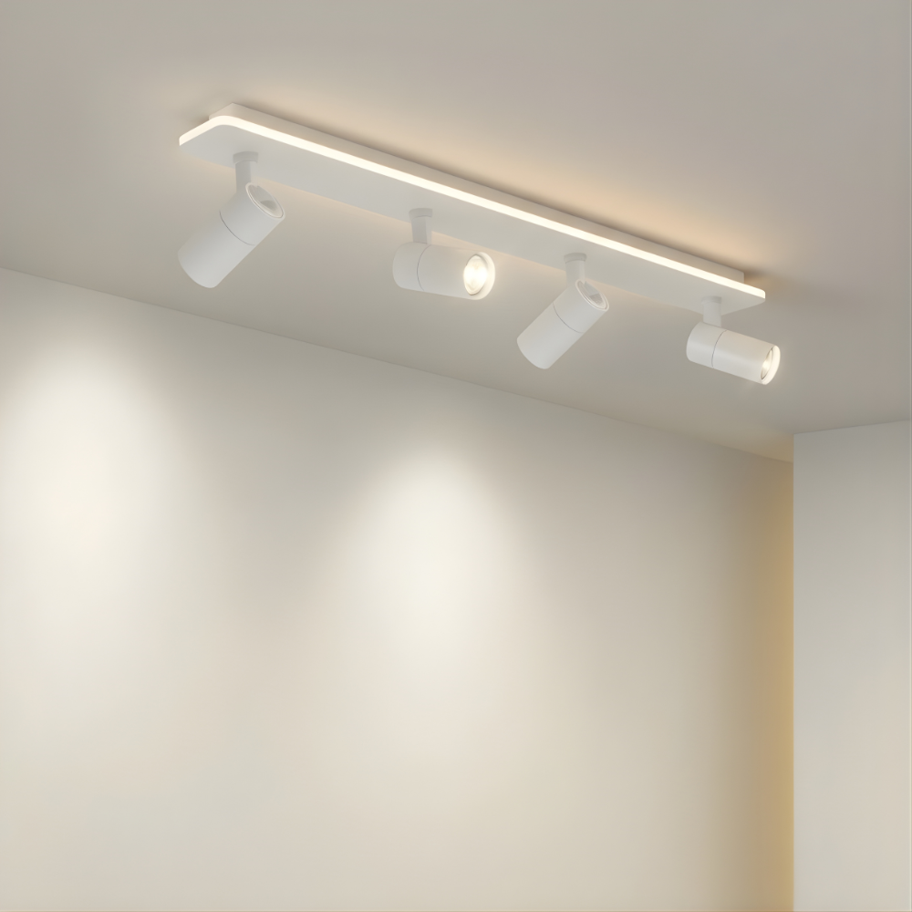 Modern Adjustable Multi-Spot Ceiling Light Linear Bar Fixture for Directional Lighting