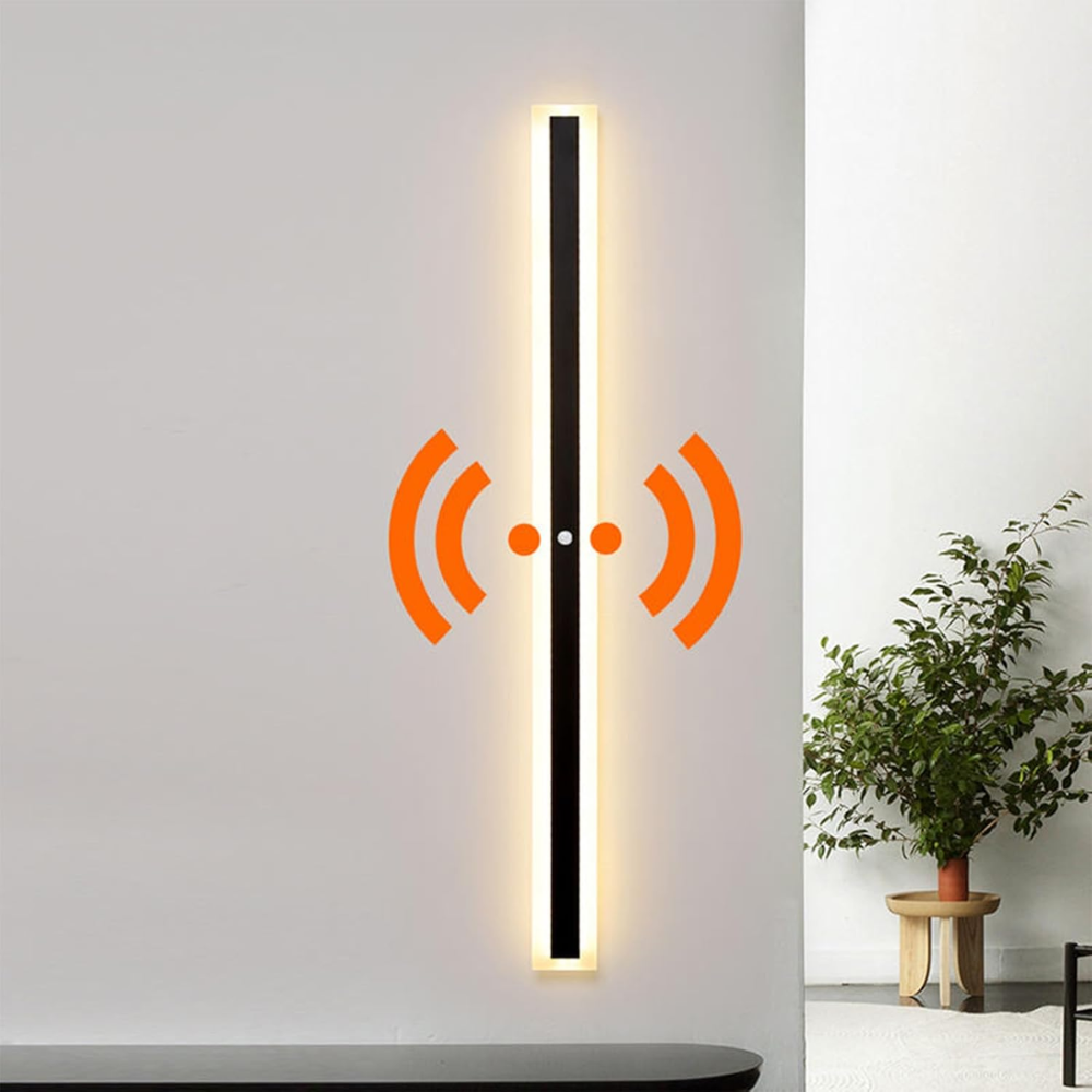 Architectural Vertical LED Wall Light Black Indoor Outdoor Lighting
