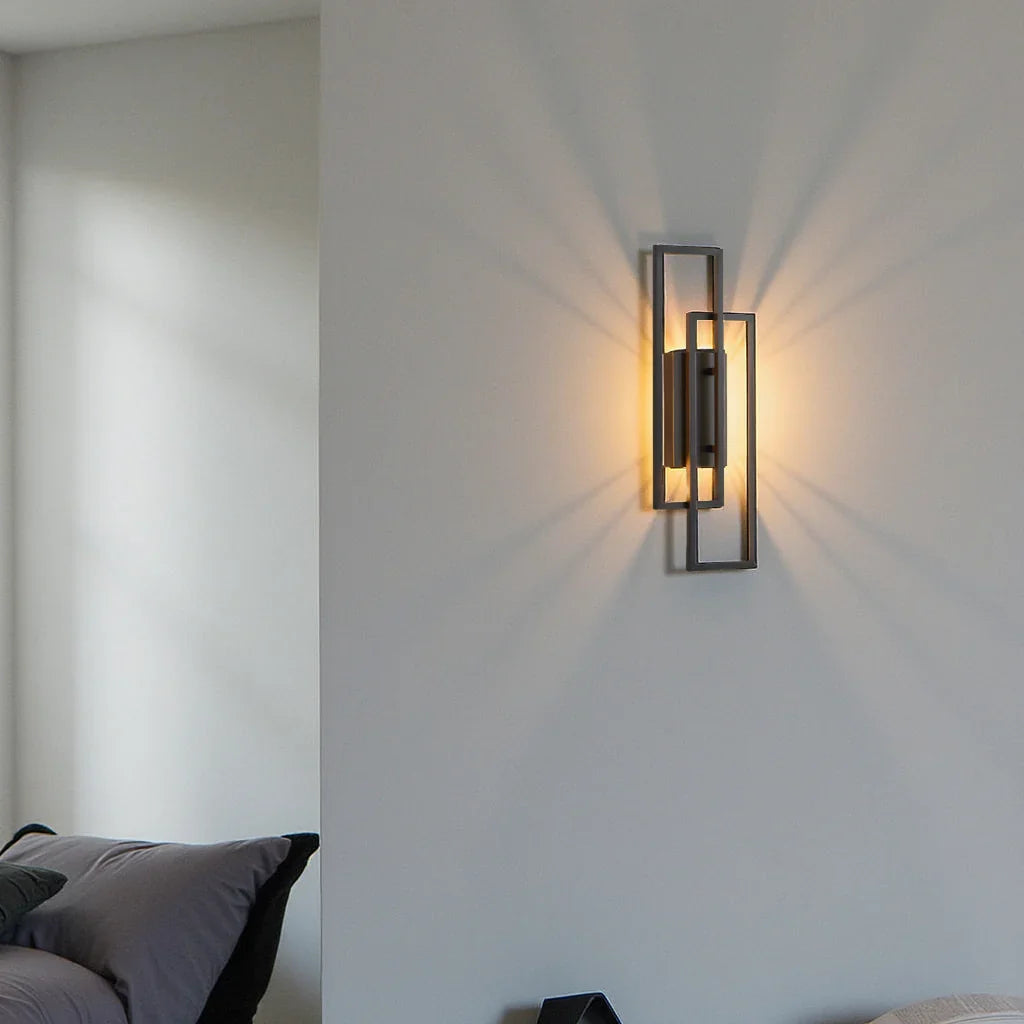 Wall Mounted LED Up And Down Light With Double Rectangle Frame