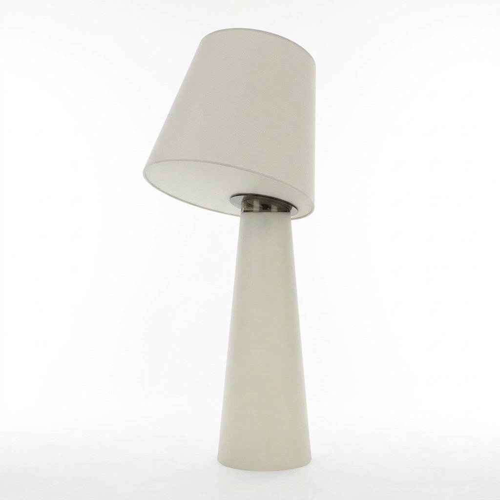 Lumivex Nordic Column LED Fabric Floor Lamp with Tilted Shade