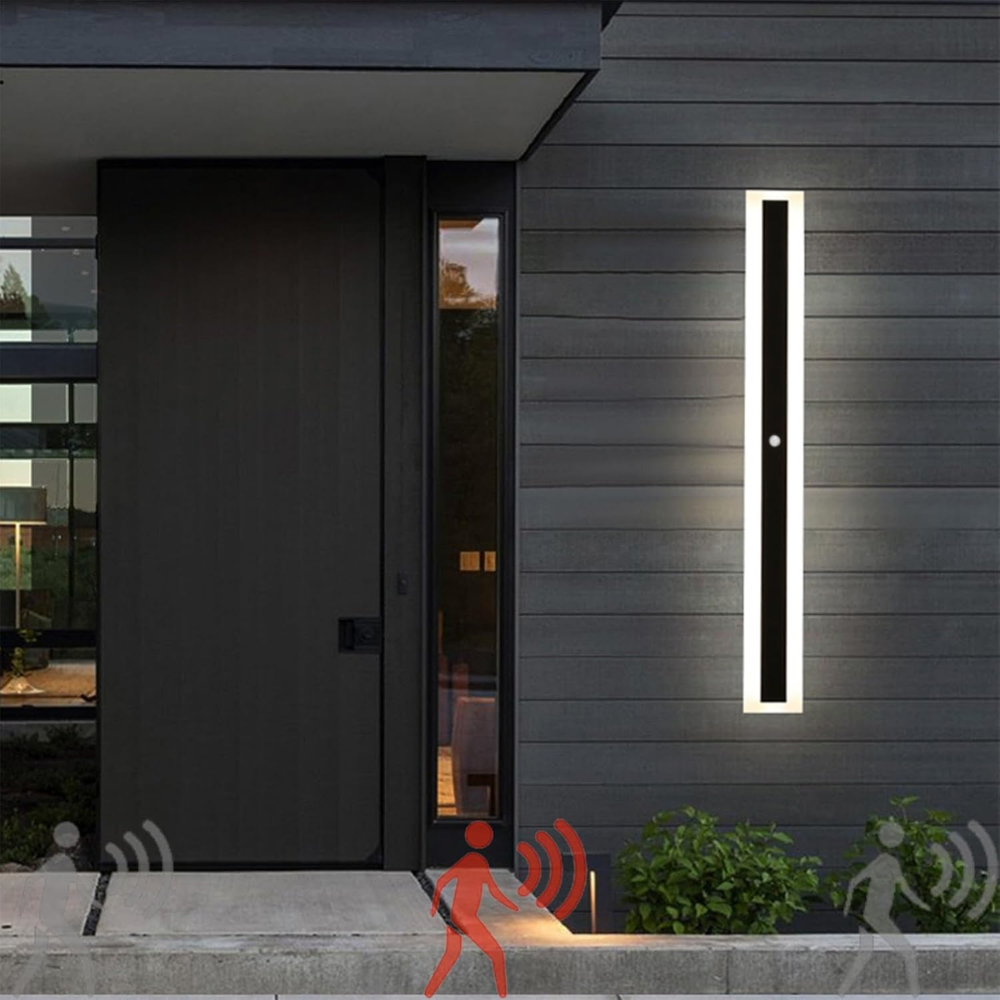 Architectural Vertical LED Wall Light Black Indoor Outdoor Lighting