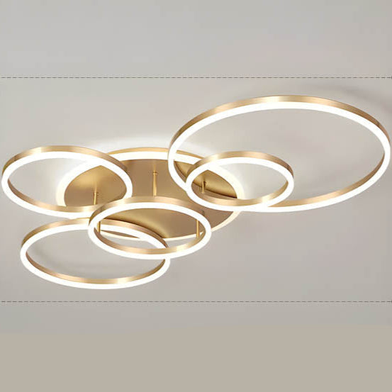 Modern Multi-Ring LED Ceiling Light for Ambient Illumination