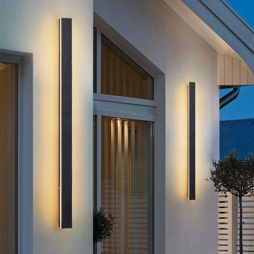Architectural Vertical LED Wall Light Black Indoor Outdoor Lighting