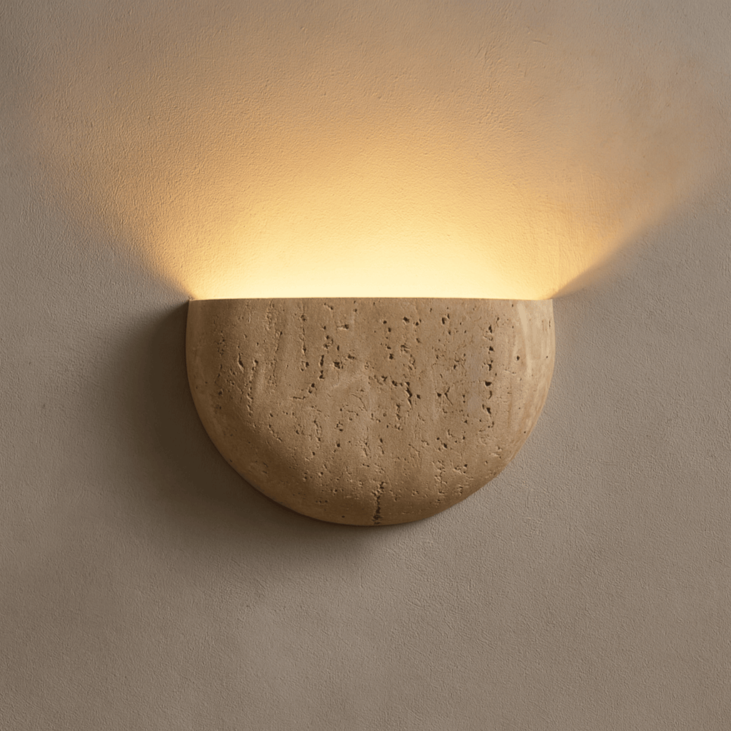 Wabi Sabi Stone Wall Sconce for Indirect Ambient Lighting