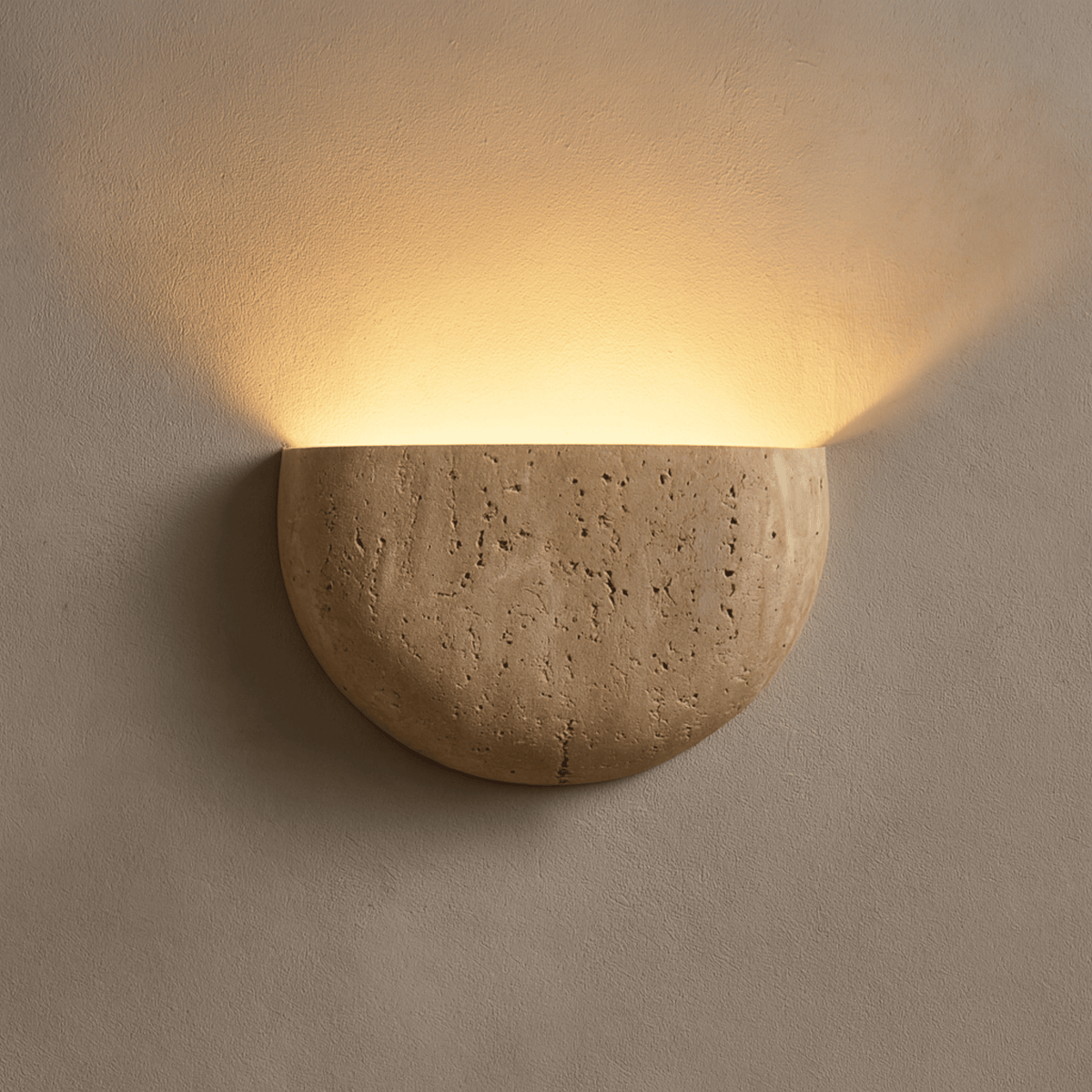 Wabi Sabi Stone Wall Sconce for Indirect Ambient Lighting