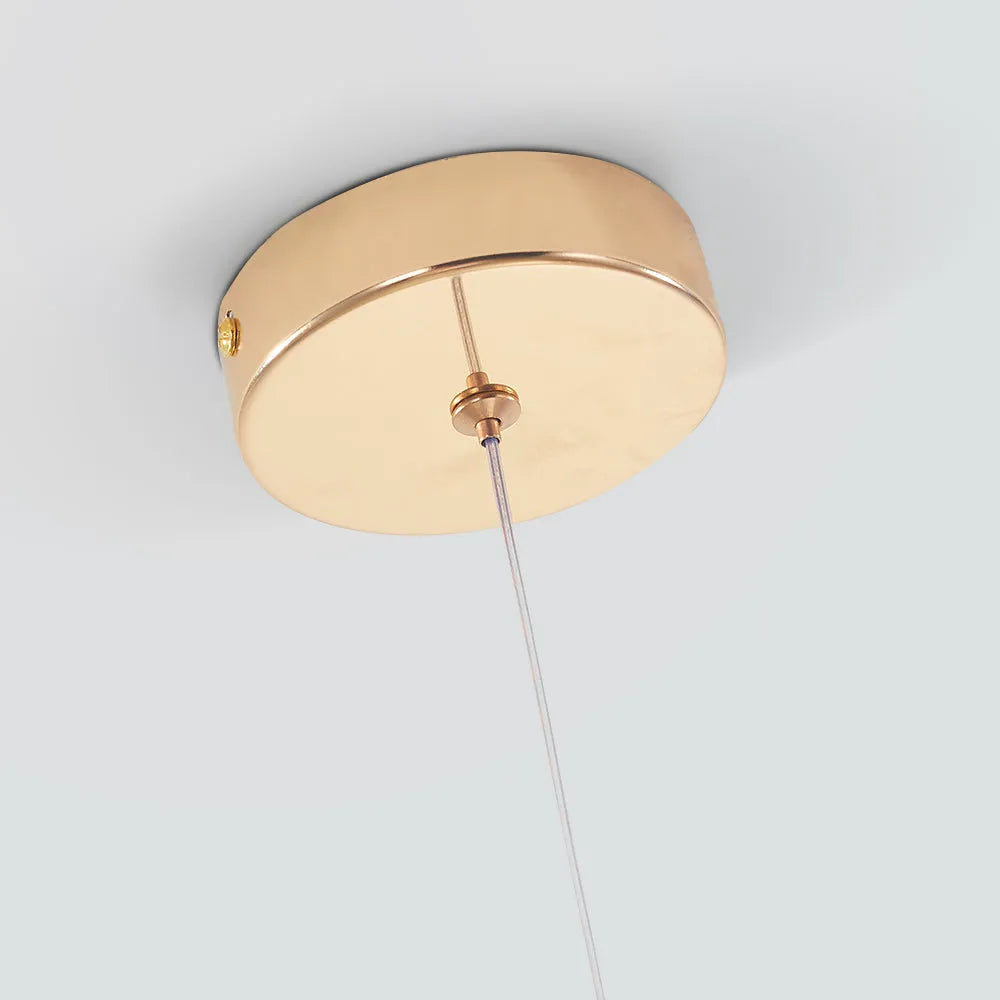Gold Teardrop Crystal Pendant Light Hanging Fixture for Interior Lighting