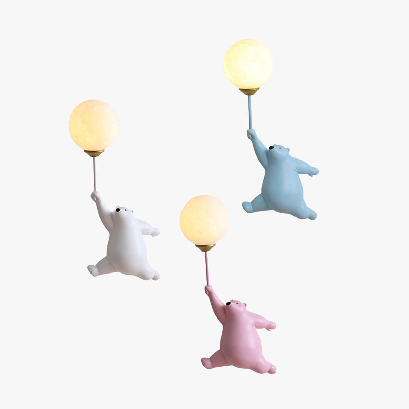 Bear Balloon Wall Lamp for Kids Room Decorative Wall Lighting