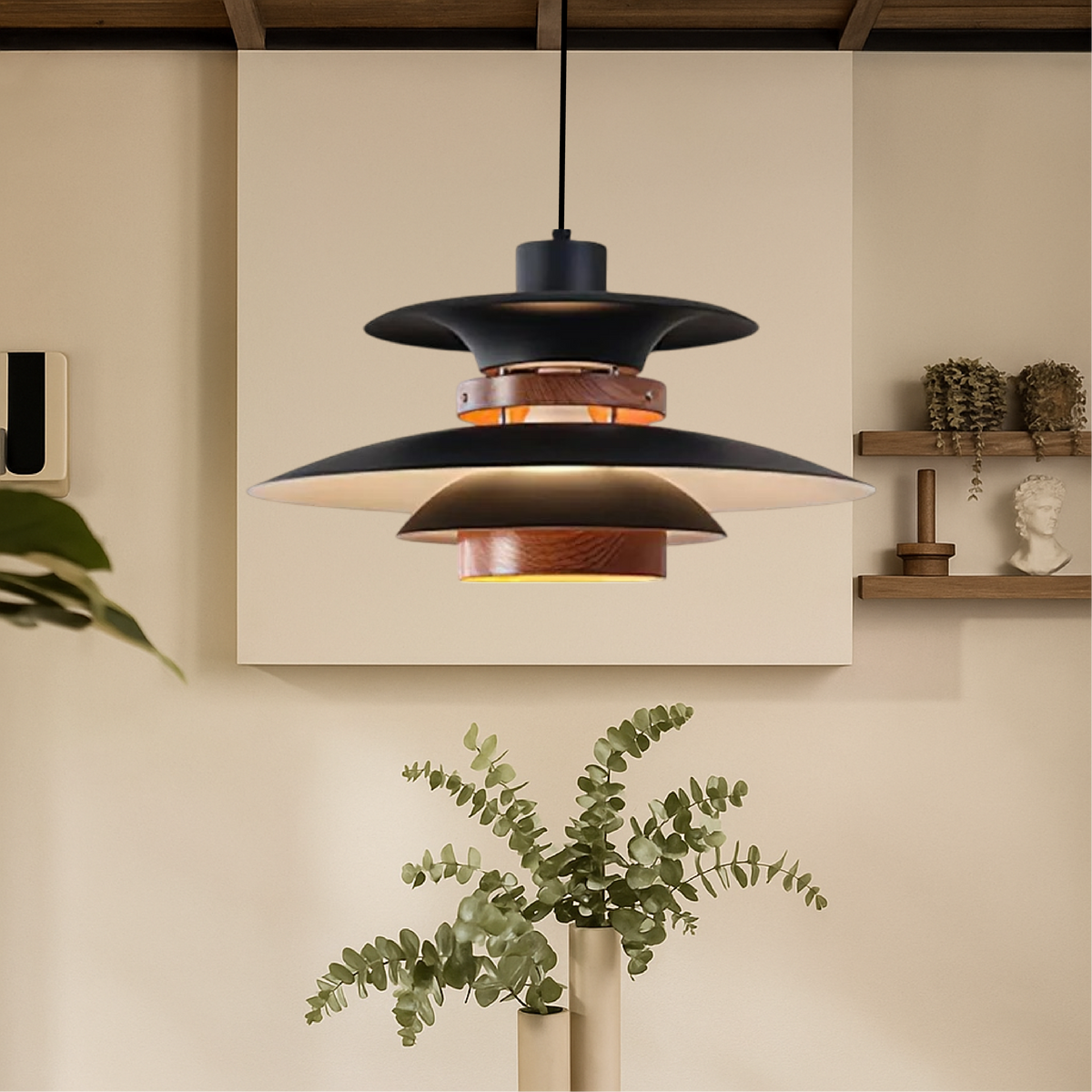 Scandinavian Four Tier Pendant Light With Adjustable Suspension