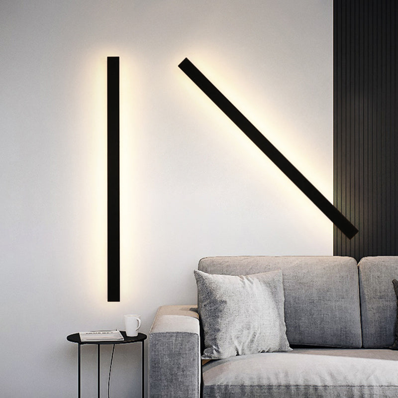 Architectural Vertical LED Wall Light Black Indoor Outdoor Lighting