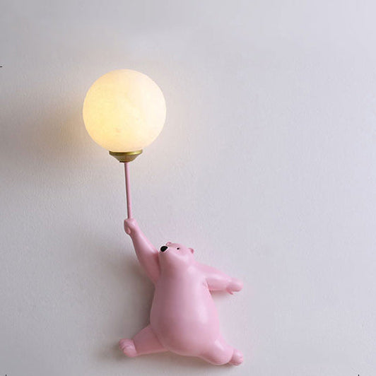Bear Balloon Wall Lamp for Kids Room Decorative Wall Lighting
