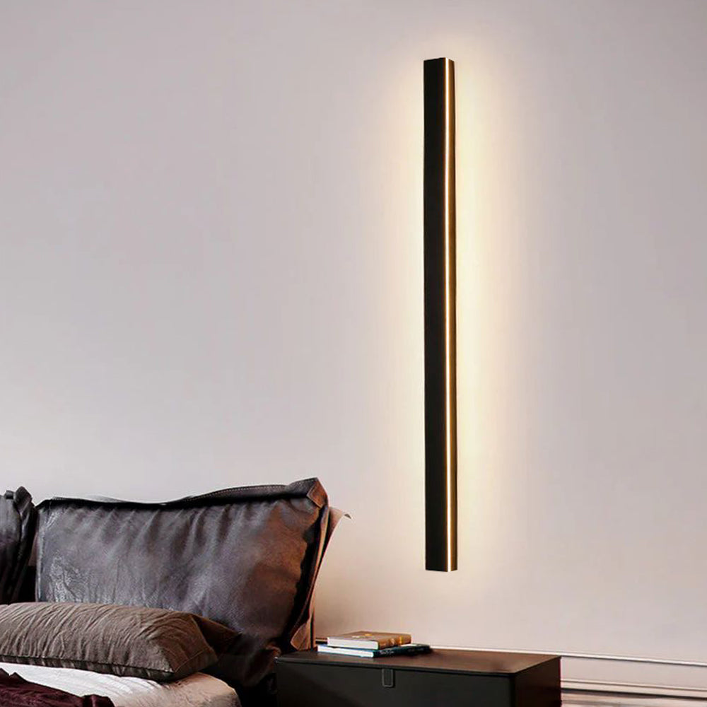 Architectural Vertical LED Wall Light Black Indoor Outdoor Lighting