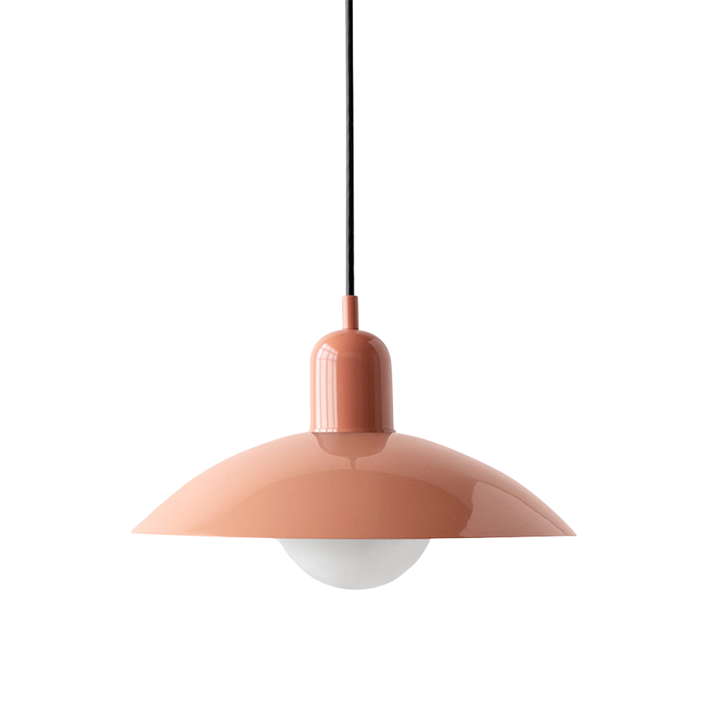 Curved Metal Shade Pendant Ceiling Light for Even Room Lighting