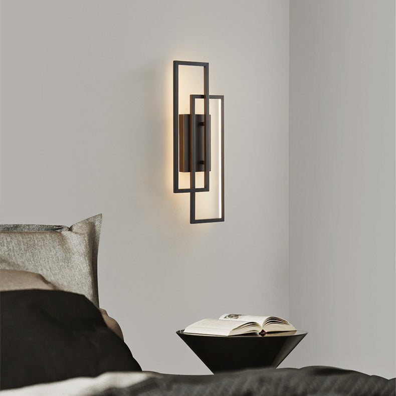 Wall Mounted LED Up And Down Light With Double Rectangle Frame