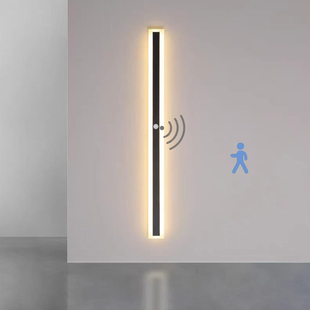 Architectural Vertical LED Wall Light Black Indoor Outdoor Lighting