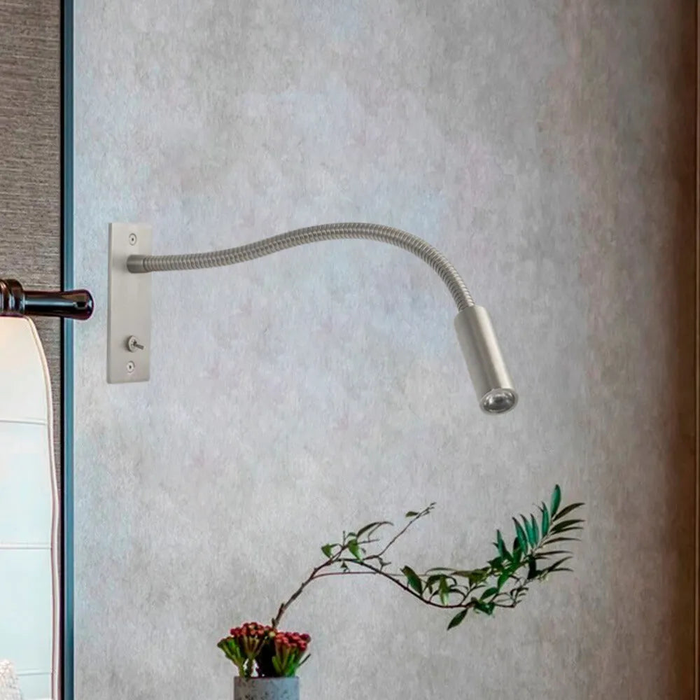 Adjustable LED Wall Reading Light With Flexible Bedside Spotlight Lamp